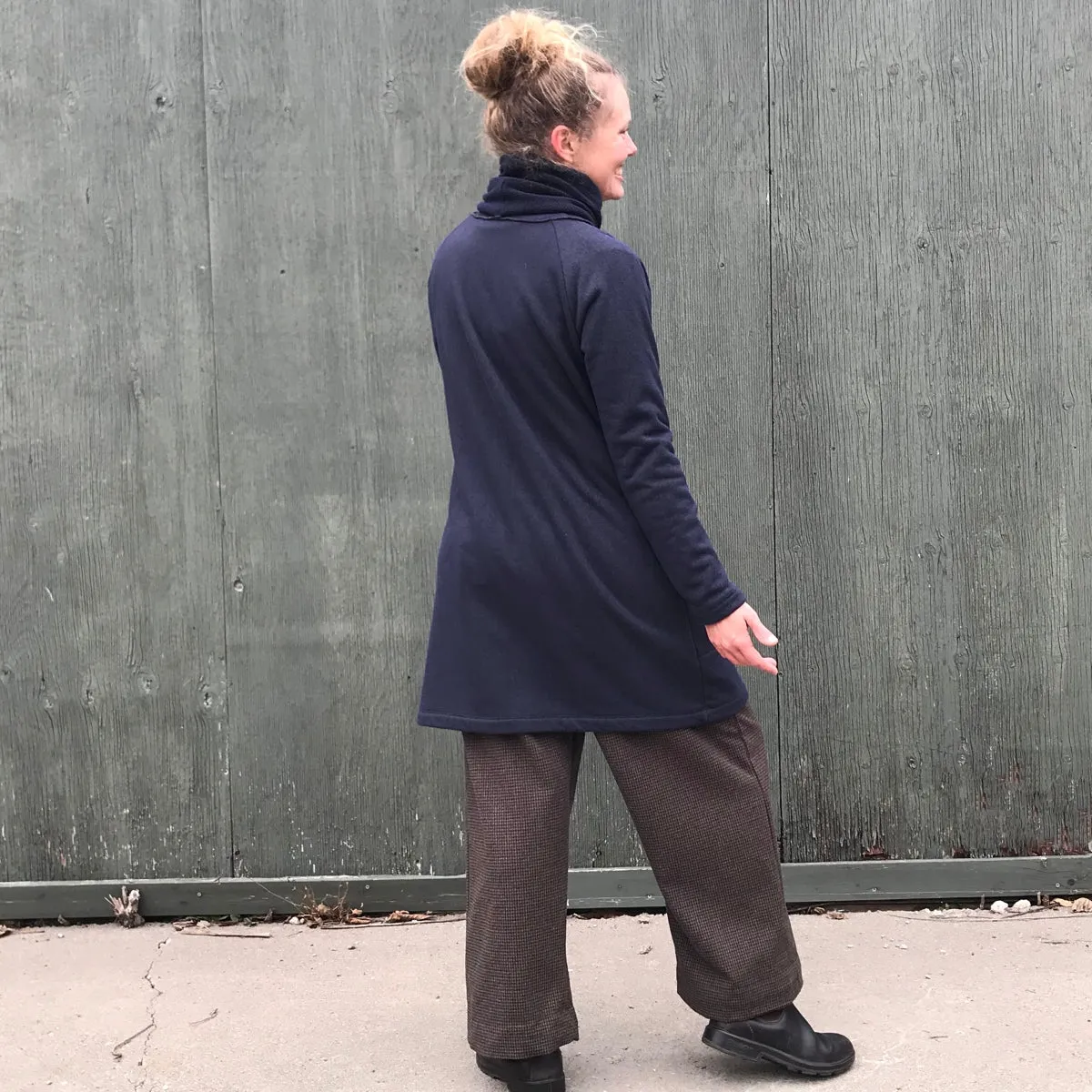 Sherpa Fleece Turtleneck Sweater Dresses for Women
