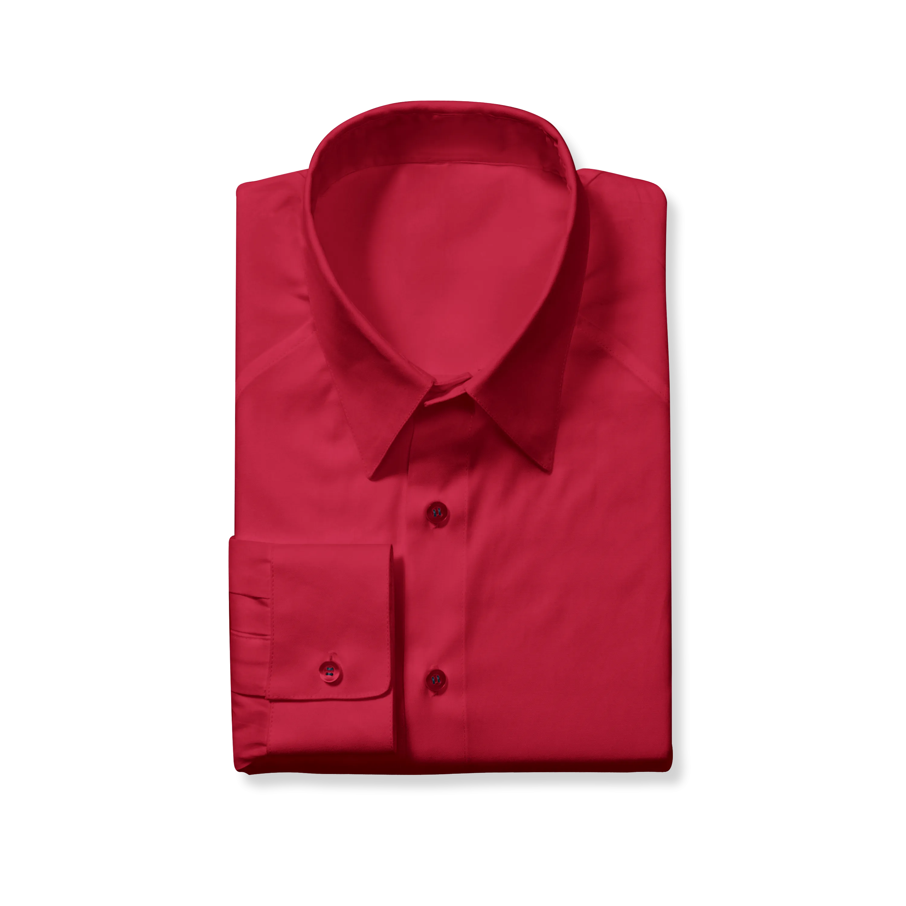 Slim Cut Red Dress Shirt