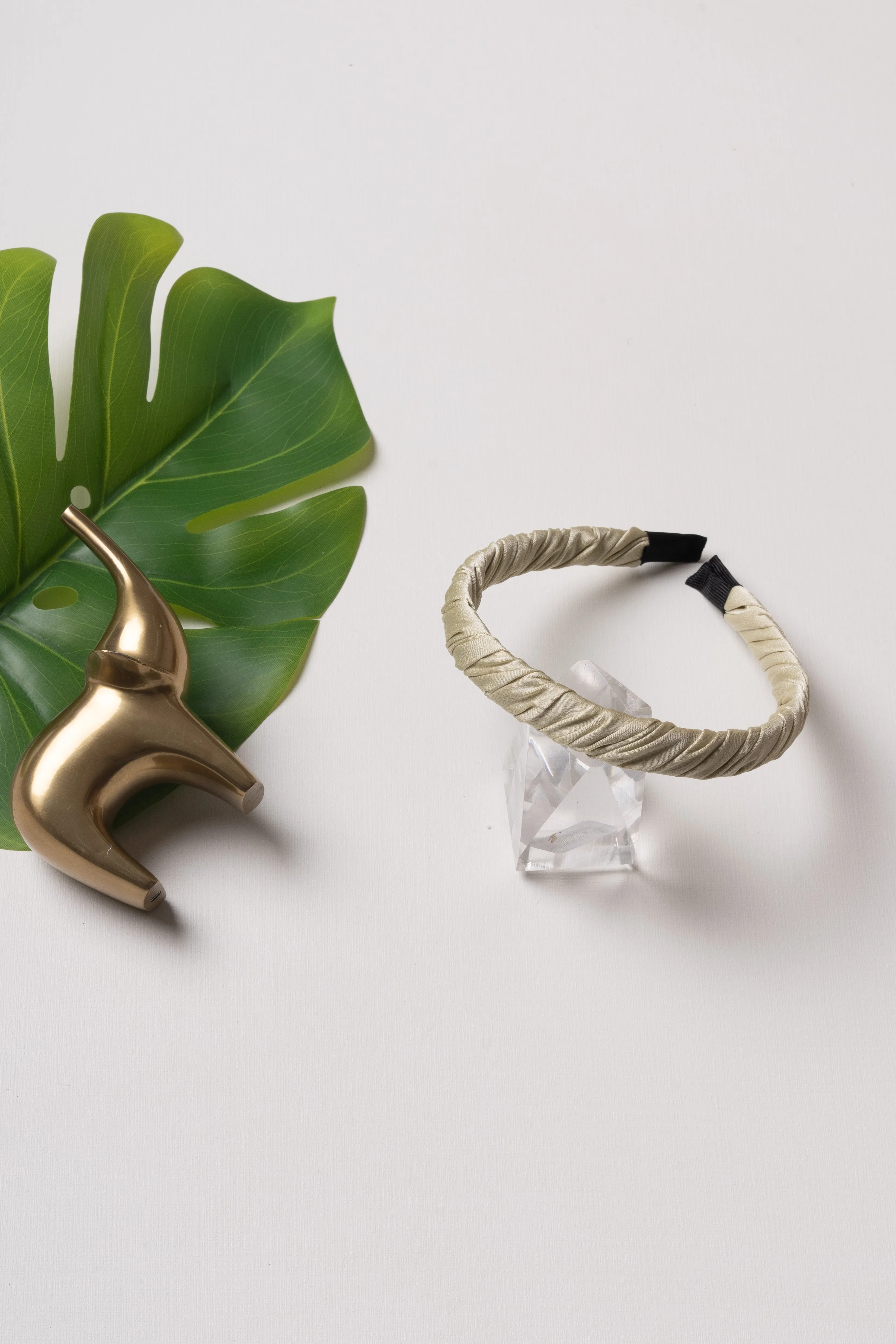 Sophisticated Green Satin Hairband