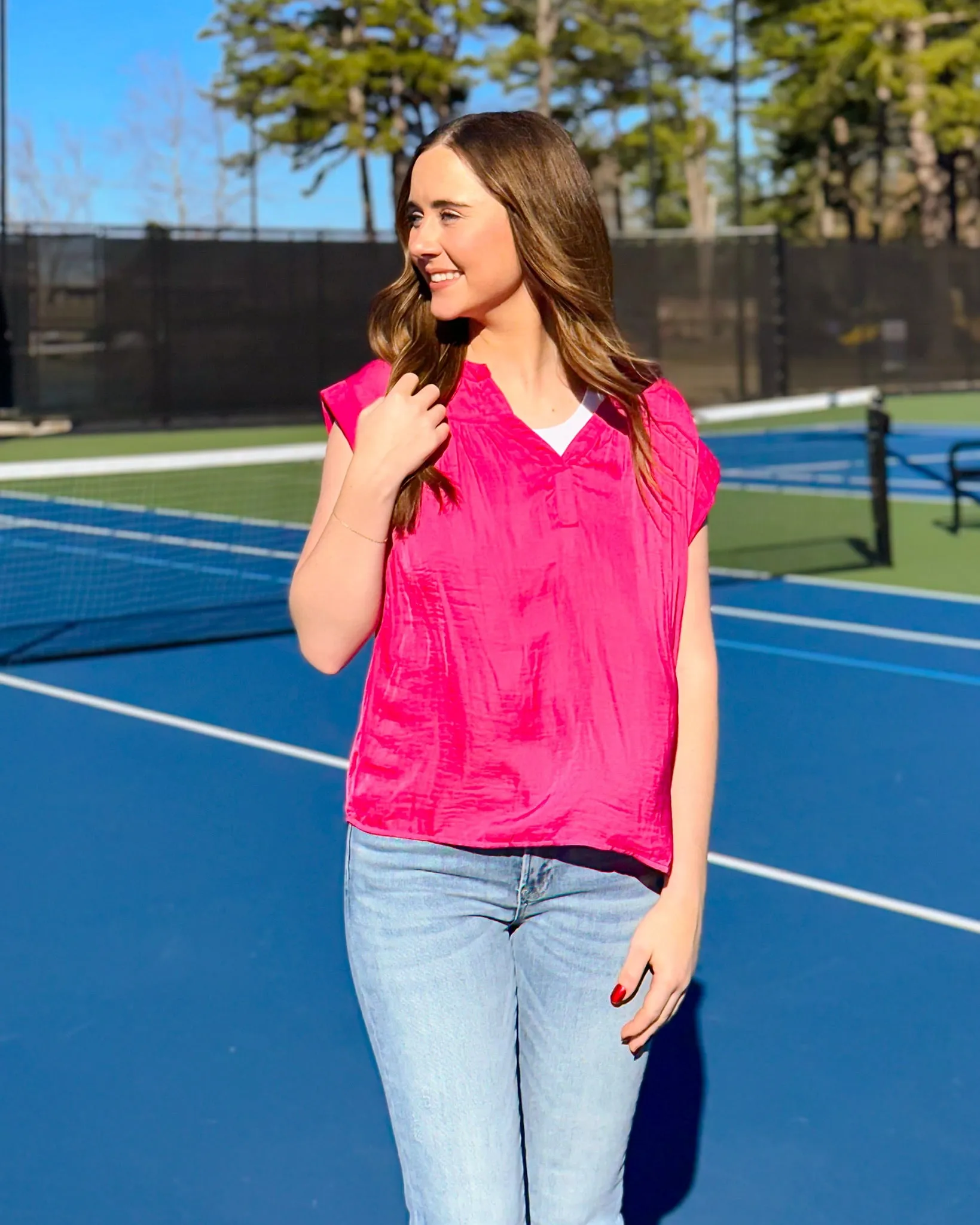 Sophisticated Satin Woven Top