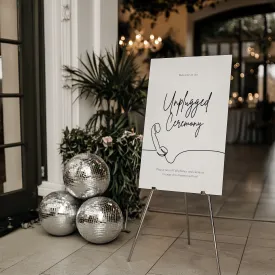 Sophisticated Unplugged Ceremony Sign