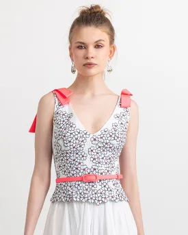 V-Neckline Top with Belt