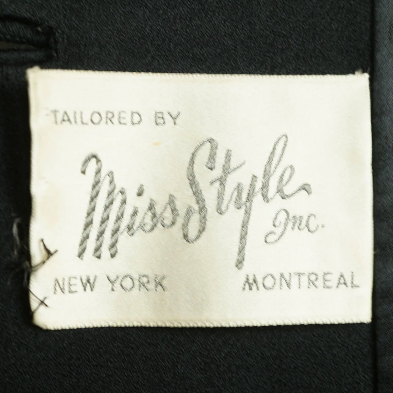 Vintage 1960s Black Wool Coat by Miss Style Faux Fur Trim Ladies Size L