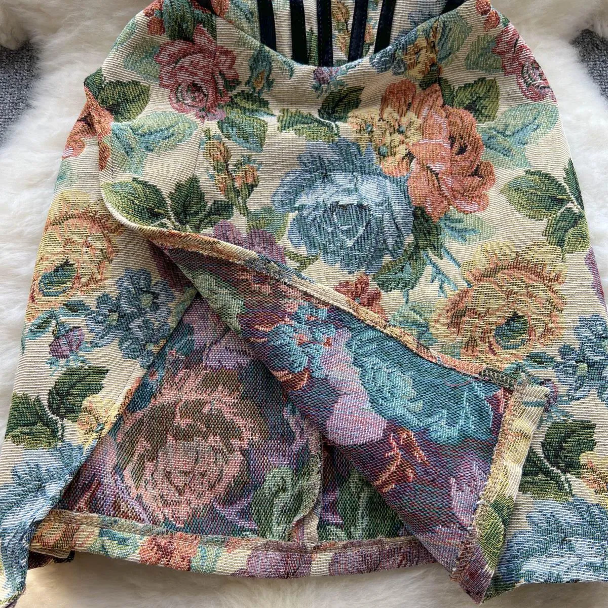 Vintage Oil Print Sheath Dress