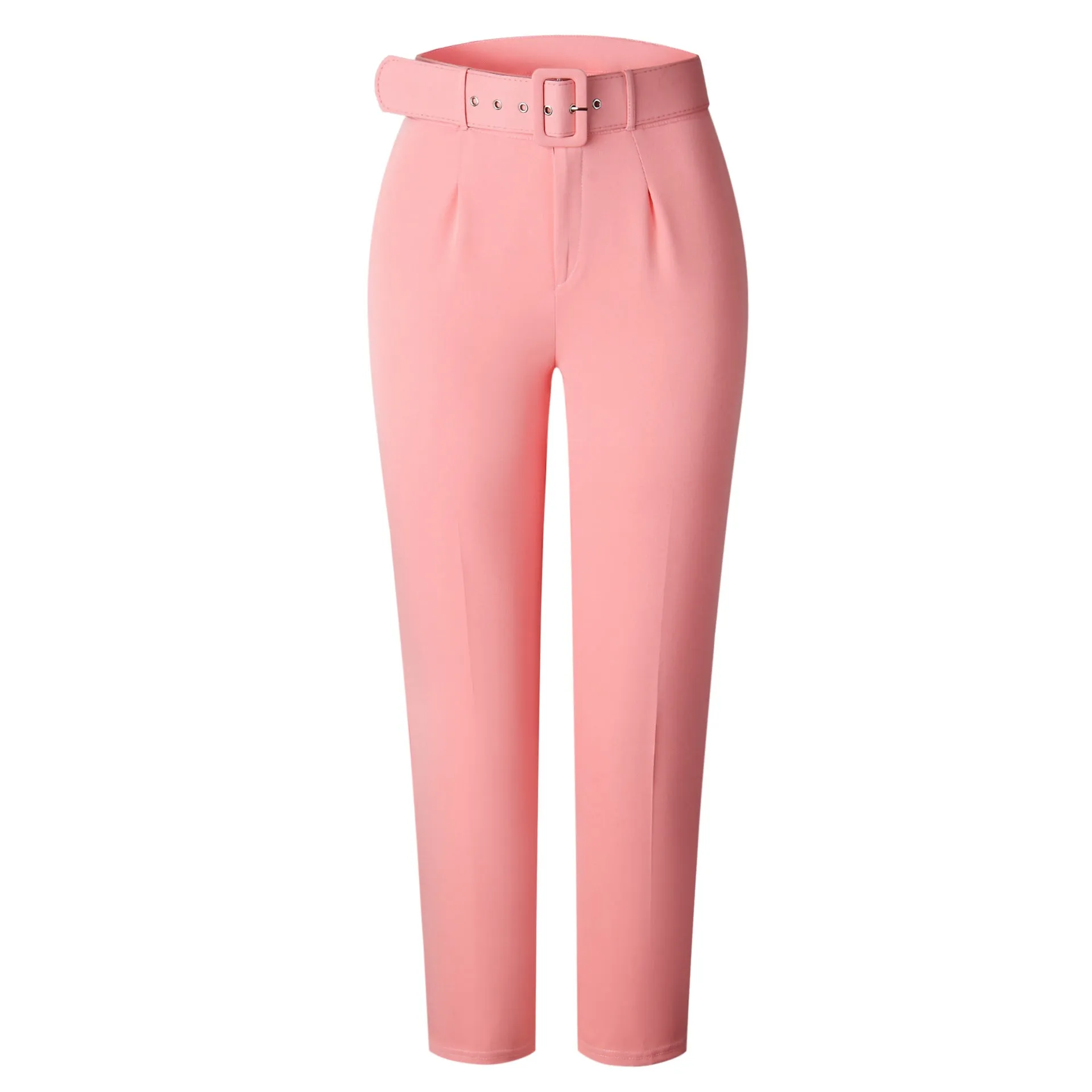 Women's High Waist Cotton Blend Casual Pants Slim Fit Slimming Trousers Autumn Suit